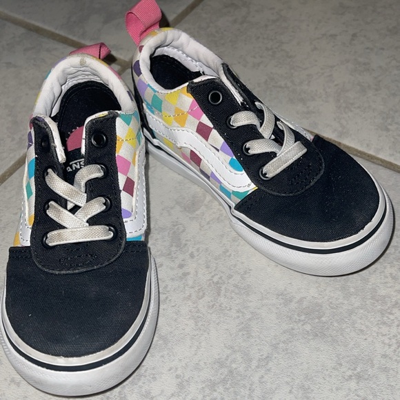 VANS kids size 7 multi color checkered - Picture 6 of 11
